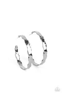 Paparazzi Exhilarated Edge - Black Earring
