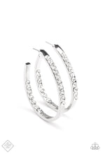 Load image into Gallery viewer, Paparazzi Borderline Brilliance - White Earrings
