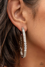 Load image into Gallery viewer, Paparazzi Borderline Brilliance - White Earrings
