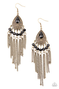 Paparazzi Floating on HEIR - Brass Earring