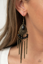 Load image into Gallery viewer, Paparazzi Floating on HEIR - Brass Earring
