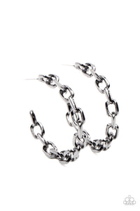 Paparazzi Stronger Together - Black Earrings