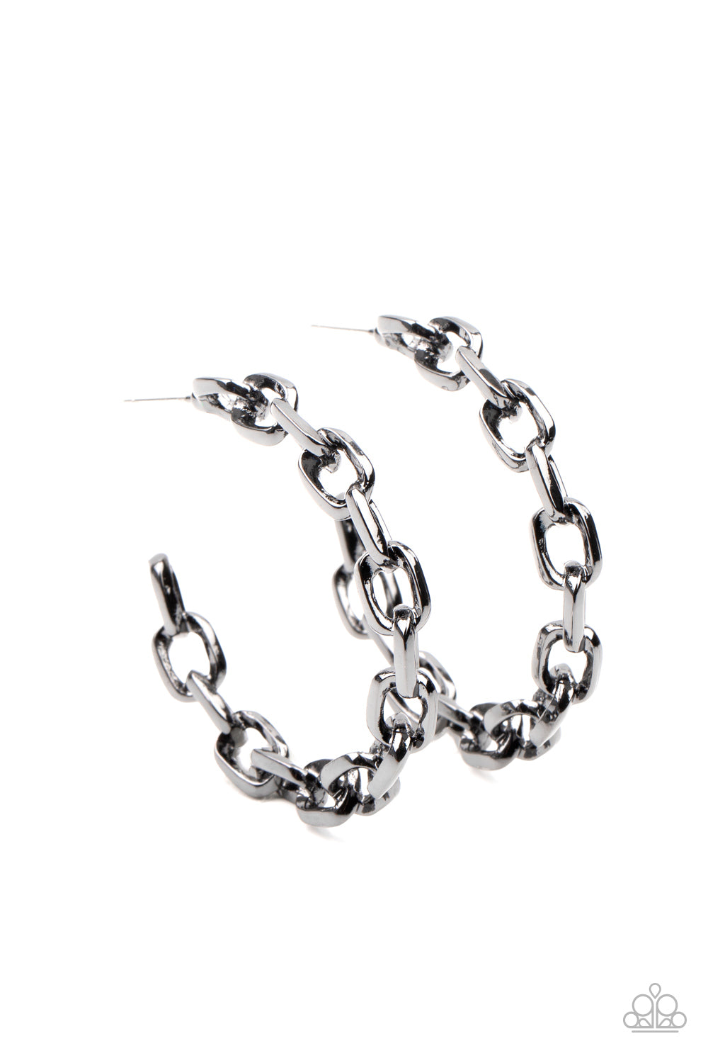 Paparazzi Stronger Together - Black Earrings