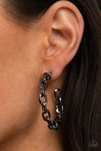 Load image into Gallery viewer, Paparazzi Stronger Together - Black Earrings
