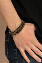 Load image into Gallery viewer, Paparazzi Gridlock - Brass Bracelet
