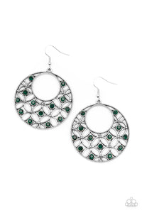 Paparazzi Garden Garnish - Green Earrings