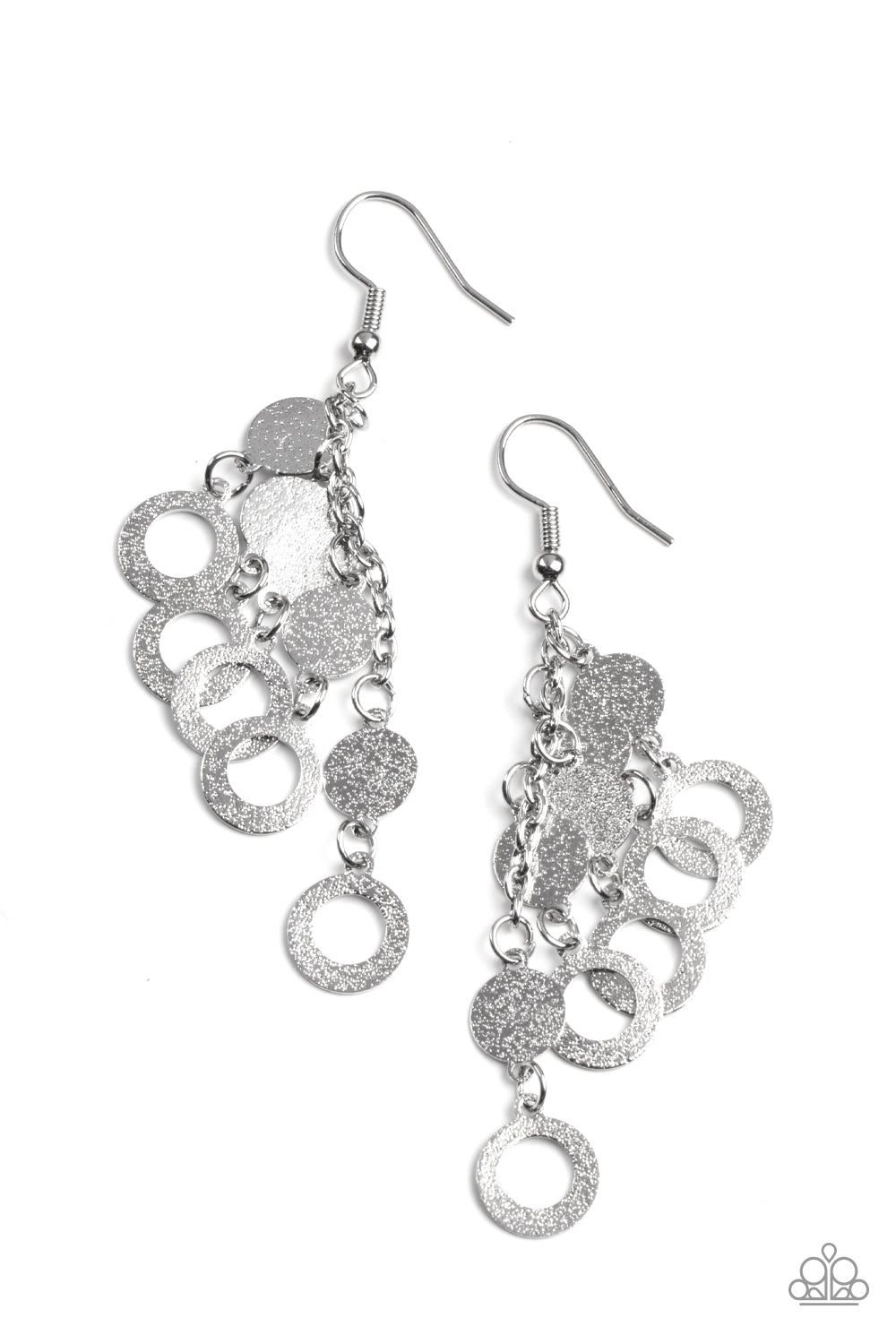 Paparazzi Im Always BRIGHT - Silver Earrings
