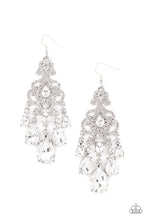 Load image into Gallery viewer, Paparazzi Queen Of All Things Sparkly - White Earrings
