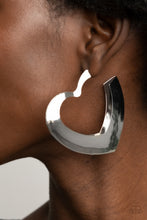 Load image into Gallery viewer, Paparazzi Heart-Racing Radiance - Silver Earrings
