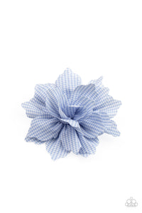 Paparazzi Plaid Prairies - Blue Hair Accessory