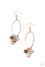 Load image into Gallery viewer, Paparazzi Golden Grotto - White Earring
