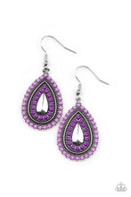 Load image into Gallery viewer, Paparazzi Beaded Bonanza - Purple Earring
