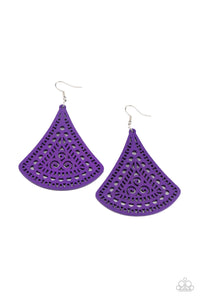 Paparazzi FAN to FAN - Purple Earring