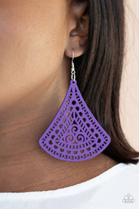 Paparazzi FAN to FAN - Purple Earring