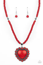 Load image into Gallery viewer, Paparazzi A Heart Of Stone - Red Necklace
