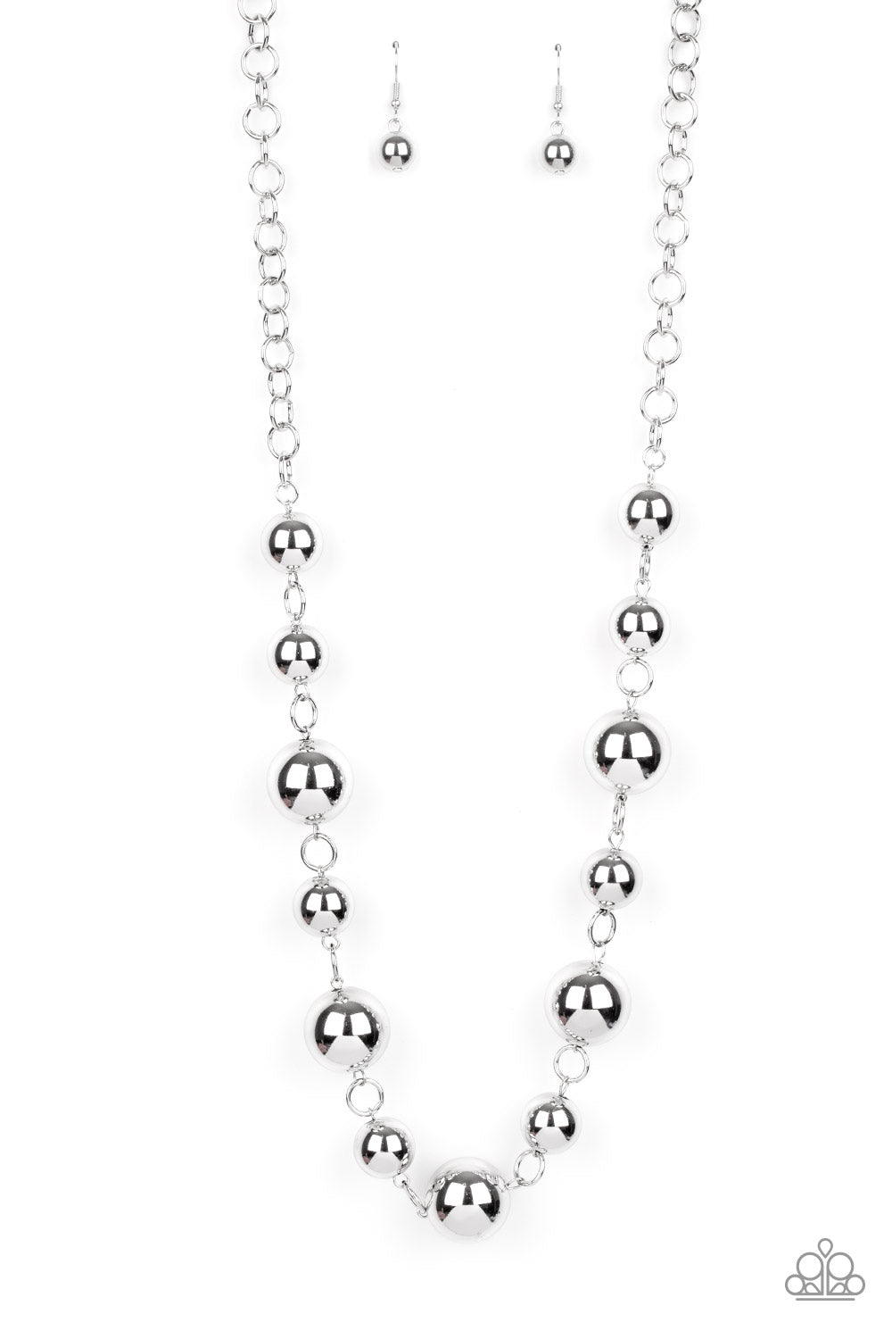 Paparazzi Commanding Composure - Silver Necklace