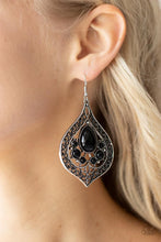 Load image into Gallery viewer, Paparazzi New Delhi Nouveau - Black Earring
