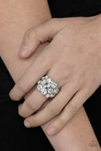 Load image into Gallery viewer, Paparazzi Bubbling Bravado - White Ring
