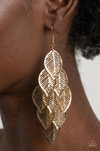 Load image into Gallery viewer, Paparazzi Limitlessly Leafy - Gold Earrings
