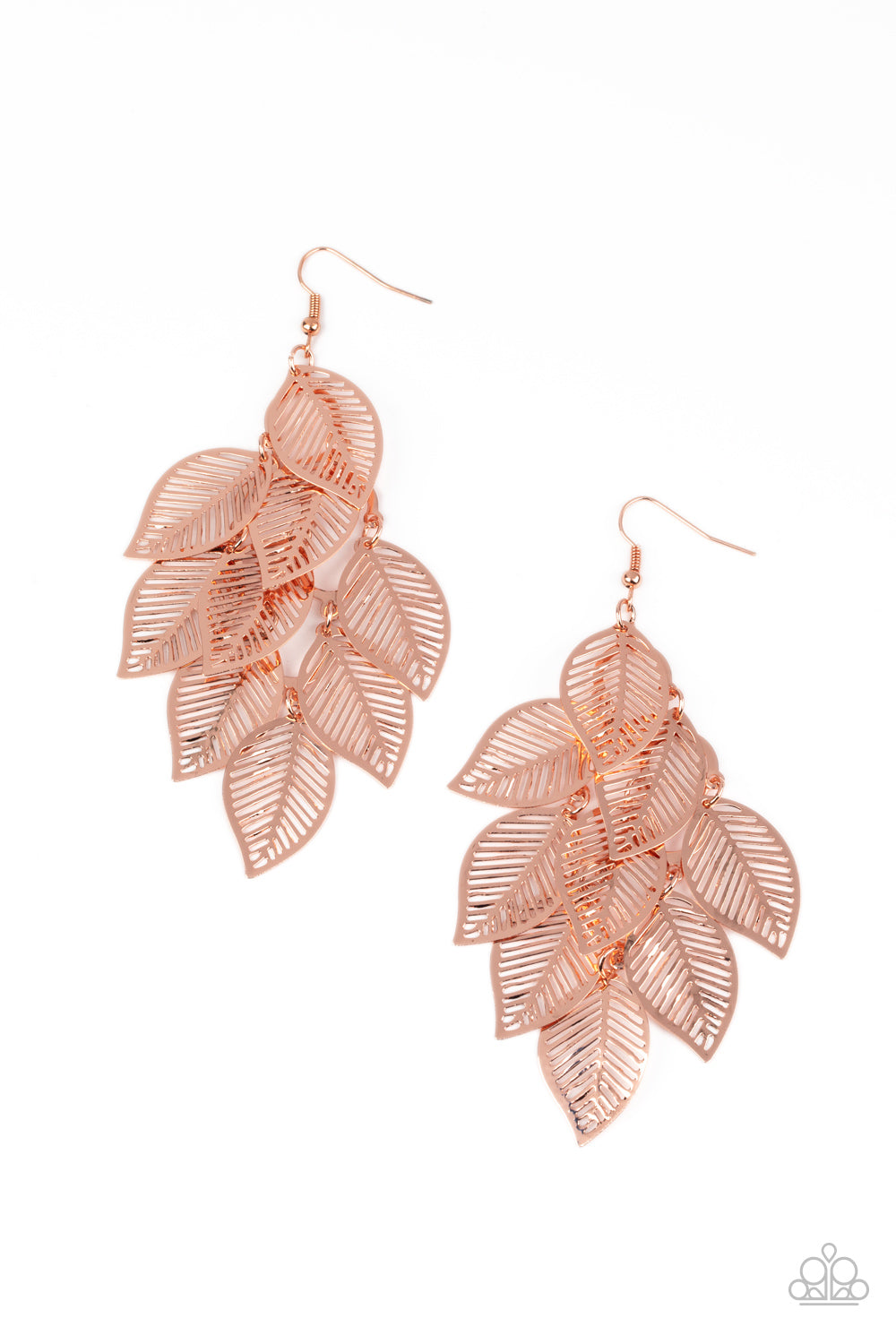 Paparazzi Limitlessly Leafy - Copper Earring