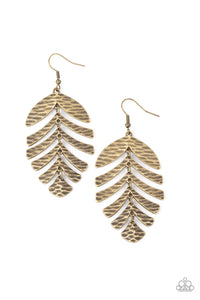 Paparazzi Palm Lagoon - Brass Earring