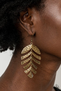 Paparazzi Palm Lagoon - Brass Earring