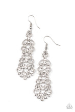 Load image into Gallery viewer, Paparazzi Diva Decorum - White Earrings
