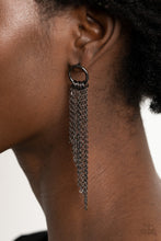 Load image into Gallery viewer, Paparazzi Divinely Dipping - Black Earring
