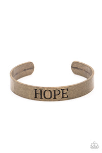 Paparazzi Hope Makes The World Go Round - Brass Bracelet