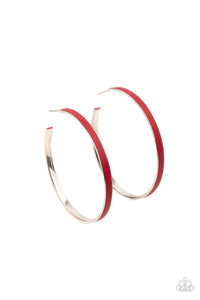 Paparazzi Fearless Flavor - Red Earrings