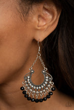 Load image into Gallery viewer, Paparazzi GLOW Down In Flames - Black Earrings

