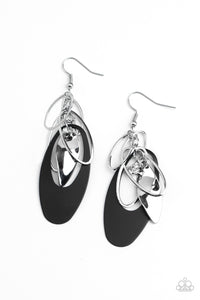 Paparazzi Ambitious Allure - Black Earring