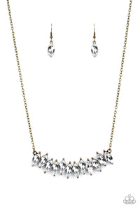 Paparazzi Icy Intensity - Brass Necklace