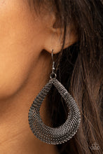 Load image into Gallery viewer, Paparazzi A Hot MESH - Black Earrings
