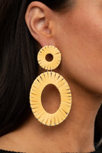 Load image into Gallery viewer, Paparazzi Foxy Flamenco - Yellow Earrings
