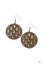 Load image into Gallery viewer, Paparazzi Medallion Stallion - Brass Earrings
