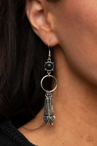 Paparazzi Prana Paradise - Black Earring