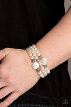 Load image into Gallery viewer, Paparazzi Exquisitely Elegant - White Bracelet
