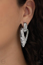 Load image into Gallery viewer, Paparazzi Blinged Out Buckles - White Earring

