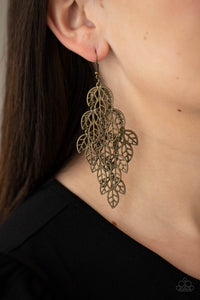 Paparazzi The Shakedown - Brass Earring