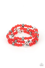 Load image into Gallery viewer, Paparazzi Here to STAYCATION - Red Bracelet
