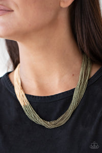 Paparazzi Metallic Merger - Brass Necklace