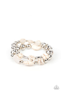 Paparazzi Authentically Artisan - White Bracelet