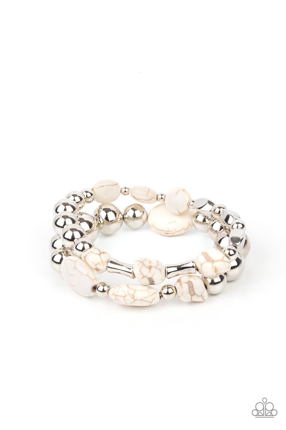 Paparazzi Authentically Artisan - White Bracelet