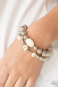 Paparazzi Authentically Artisan - White Bracelet