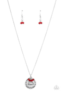 Paparazzi Simple Blessings - Red Necklace