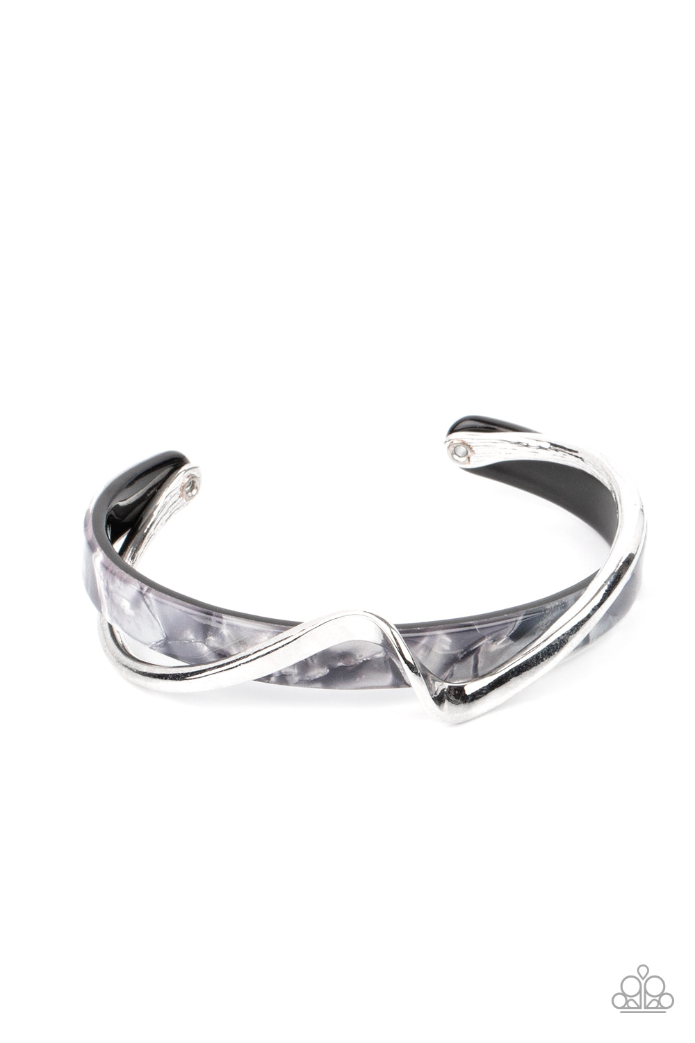 Paparazzi Craveable Curves - Silver Bracelet