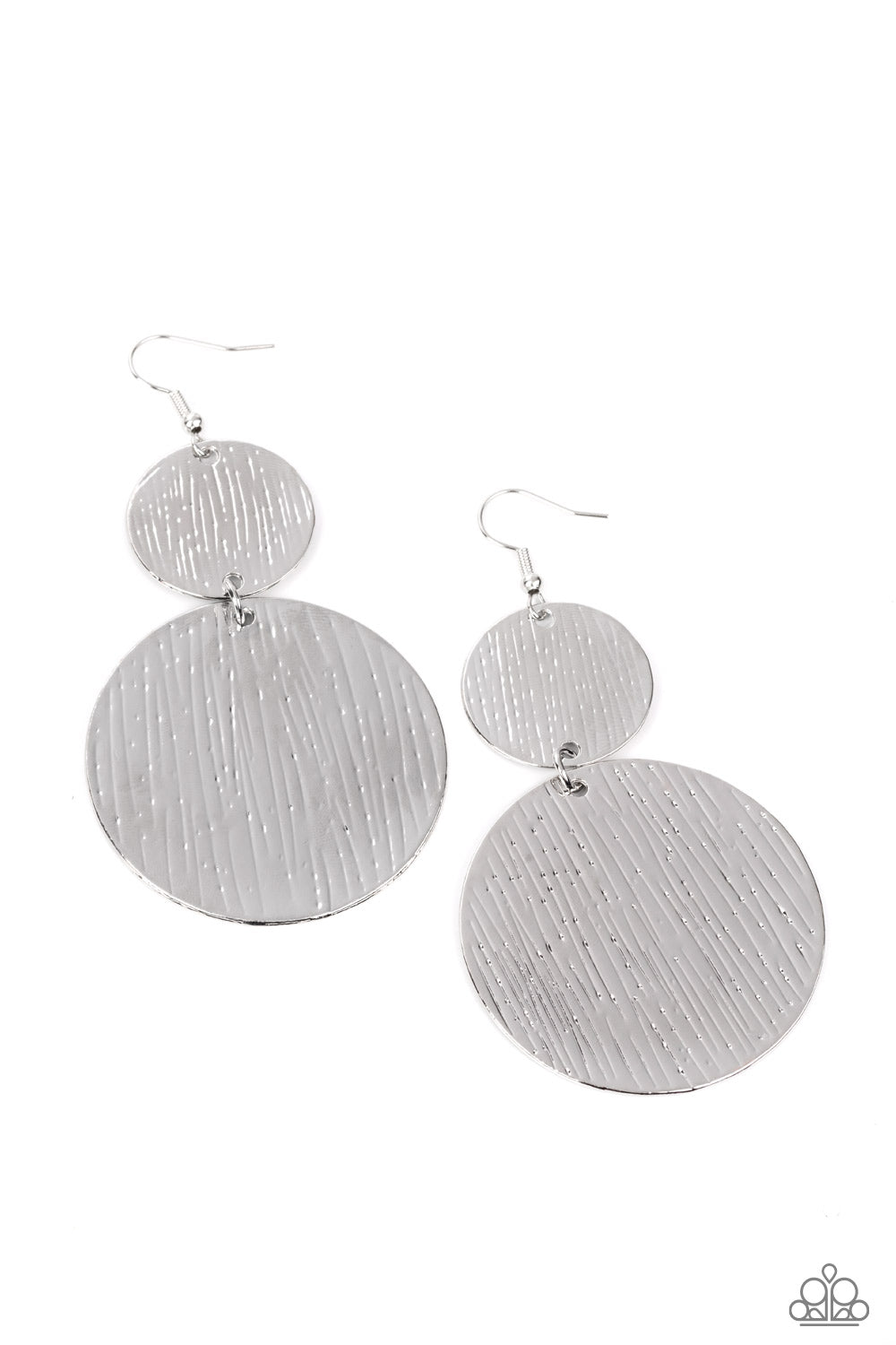 Paparazzi Status CYMBAL - Silver Earrings