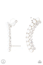 Load image into Gallery viewer, Paparazzi Doubled Down On Dazzle - White Earrings
