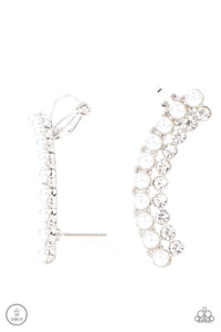 Paparazzi Doubled Down On Dazzle - White Earrings